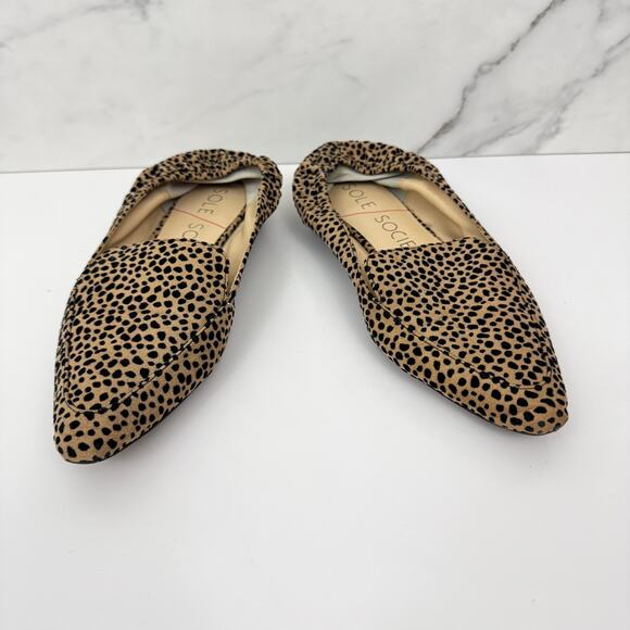Sole Society Womens Breck Flat Loafer Shoe Size 7.5 Cheetah Print Brown - Picture 1 of 8
